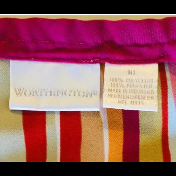 Worthington Skirt Sz 10 Elegant Bohemian Floral Roses Summer Skirt - Picture 11 of 12